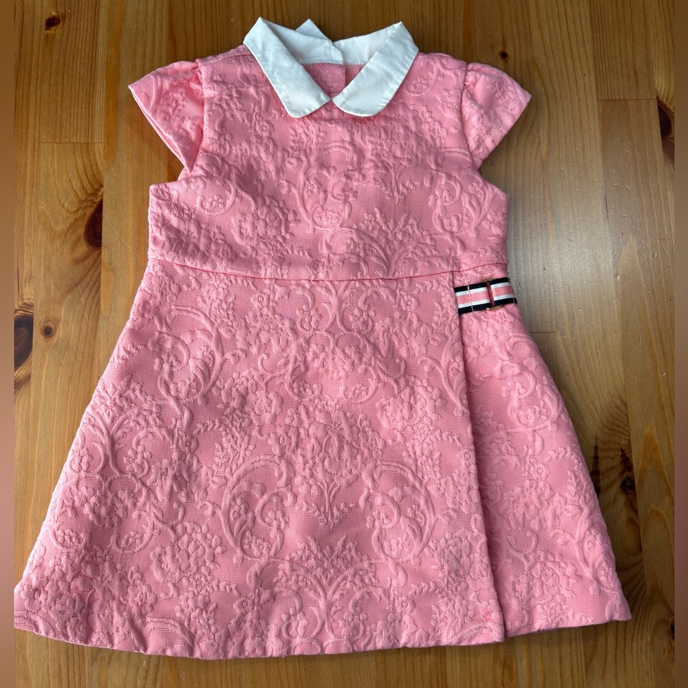 Janie and Jack Toddler Girls Brocade Collared Dress Size 18-24M
